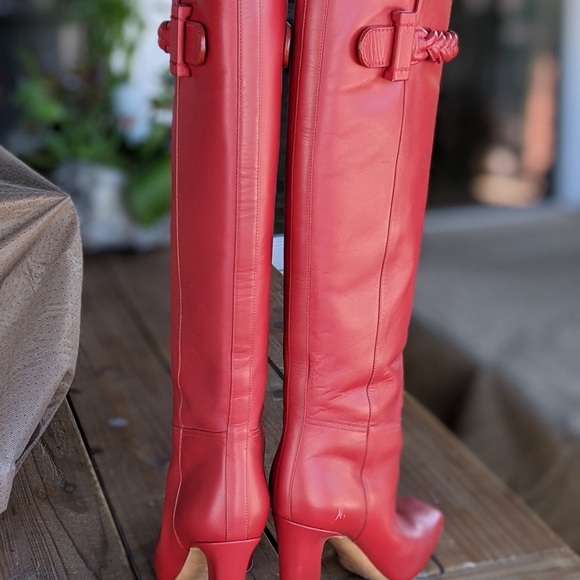 VALENTINO BOOTS-BURGUNDY RED - Picture 11 of 13
